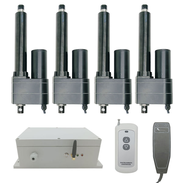 12V 24V 36V 48V 800kg 8000N Schwerer Industrie Elektrischer Linearaktuator C Eins Steuert Vier Synchronsteuerungsset (Modell 0043054)