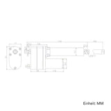 900MM 12V 24V 8000N Industrieller Linearantrieb Elektrozylinder (Modell 0041550)