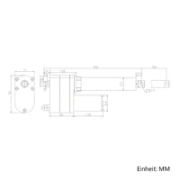 700MM 12V 24V 5000N Industrieller Linearantrieb Elektrozylinder (Modell 0041549)