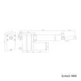 700MM 12V 24V 8000N Industrieller Linearantrieb Elektrozylinder (Modell 0041549)