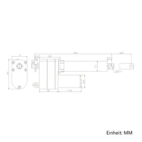 600MM 12V 24V 8000N Industrieller Linearantrieb Elektrozylinder (Modell 0041546)