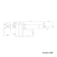 800MM 12V 24V 5000N Industrieller Linearantrieb Elektrozylinder (Modell 0041547)