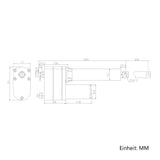 800MM 12V 24V 5000N Industrieller Linearantrieb Elektrozylinder (Modell 0041547)