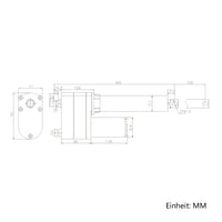 150MM 12V 24V 8000N Industrieller Linearantrieb Elektrozylinder (Modell 0041552)