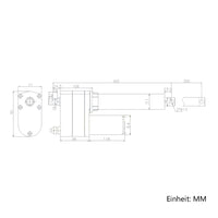 Linearmotor/Linearantrieb mit Positionsrückmeldung Potentiometer 200MM