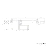 Linearmotor/Linearantrieb mit Positionsrückmeldung Potentiometer 200MM