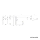 Linearmotor/Linearantrieb mit Positionsrückmeldung Potentiometer 450MM