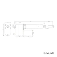 Linearmotor/Linearantrieb mit Positionsrückmeldung Potentiometer 500MM