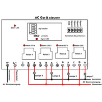 AC Funkschalter Set Mit Fernbedienung 5 Kilometers Fernsteuerung 4 Elektrogeräte (Modell 0020111)
