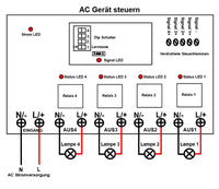 5000M 4 Kanäle 30A Hohe Leistung DC Ausgangsleistung HF Funk Fernsteuerung Empfänger Mit Wasserdichter und Rückmeldung Funktion (Modell 0020672)