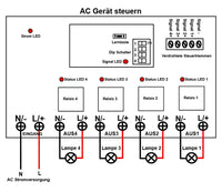 5000M 4 Kanäle 10A AC Ausgangsleistung HF Funk Fernsteuerung Empfänger Mit Wasserdichter und Rückmeldung Funktion (Modell 0020225)