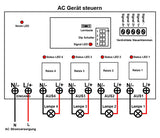 5000M 4 Kanäle 10A AC Ausgangsleistung HF Funk Fernsteuerung Empfänger Mit Wasserdichter und Rückmeldung Funktion (Modell 0020225)