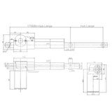 DC 12V 24V 6000N Industrieller Linearantrieb mit Fernbedienung Elektrischer Elektrozylinder (Modell 0043080)
