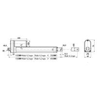 Zwei DC 12V 24V 2000N Elektrischer Elektrozylinder Linearantrieb Synchronisieren (Modell 0043049)
