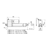 600-900MM A2 Linearantrieb-Steuerungssatz mit Schieberegler & externem Potentiometer
