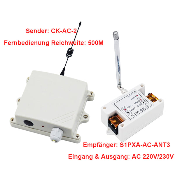AC 220V/230V Ausgang 500M Fernschalter aktiviert durch AC Strom