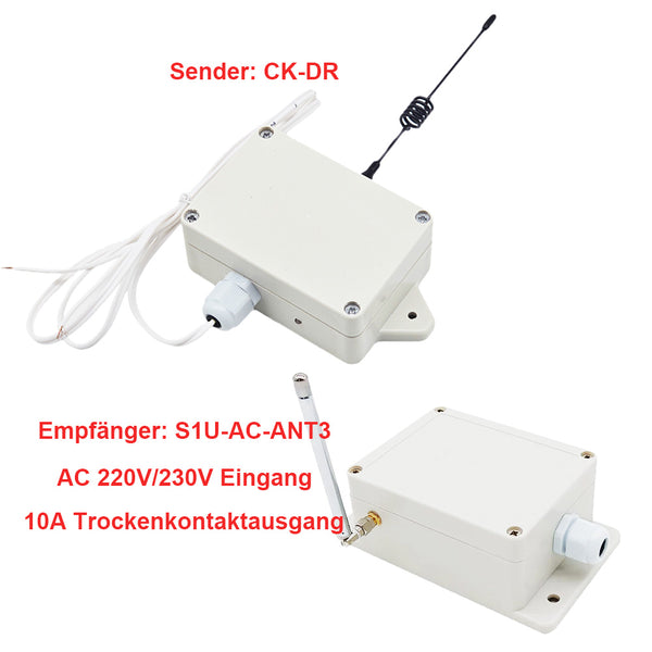 AC 220V/230V Eingang Funkschalter Set Trockenkontakt Auslöser