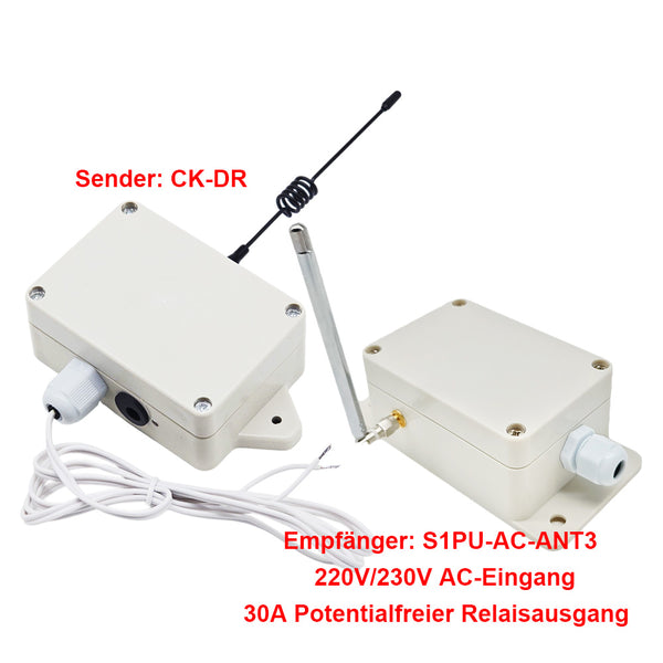 DC 30A Ausgang Funkempfänger und Sender Ausgelöst durch Trockenkontakt