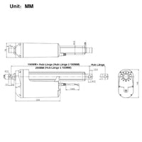 12V 24V 1200kg 12000N Schwerer Industrie Elektrischer Linearaktuator Eins Steuert Zwei Synchronsteuerungsset (Modell 0043055)