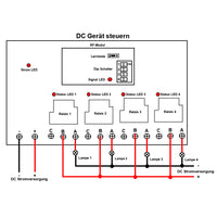DC 12V 433 Mhz Funkschalter Reichweite 5000m mit 4-Kanal 30A Relaisausgang