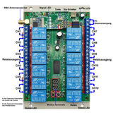 9~28V DC Funkfernschalter mit 12-Kanal 10A Relais Potentialfreier Ausgang– 5000m Reichweite für Lagerhallen & Industrie (Modell 0020033)