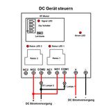 2-Kanal 30A DC 12V Funkschalter mit große Reichweite | Relais Potentialfreier Ausgang