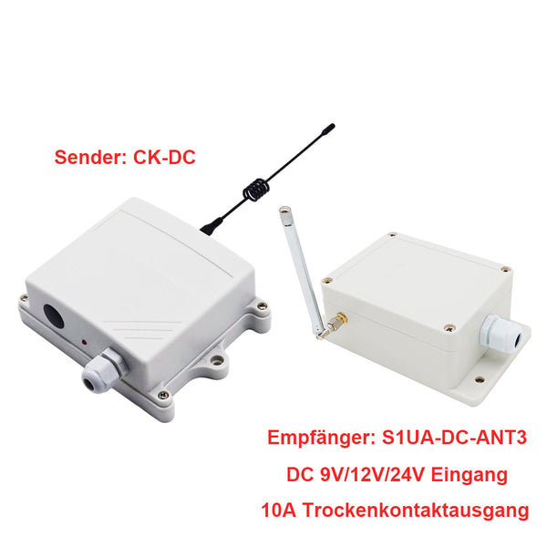 DC 9V/12V/24V Funk Sender Empfänger Set Ausgelöst durch Gleichstrom