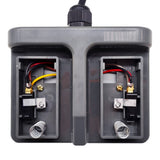 Doppel-Fußpedalschalter mit Momentan modus für DC Motor und Linearantrieb (Modell 0044107)
