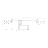 Drei 8000N 50MM-600MM Hub Schwerlast Linearantrieb Synchronsteuerungsset (Modell 0043062)