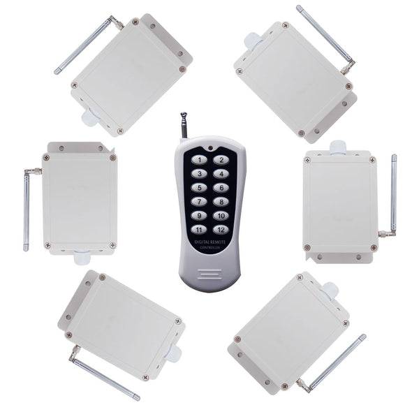 Eine-Steuerung-Sechs drahtlosen AC 433MHz-RF-Relaisschaltern