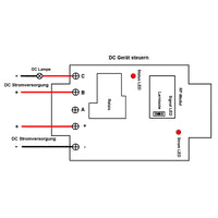 Fernschalter DC 30A Relaisausgang - aktiviert durch Potentialfreie Kontakt (Modell 0023010)