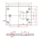 Fester Unterseite Montage Flache Platten Halterung für Elektrischer Linearantrieb/Elektrozylinder A (Modell 0043072)