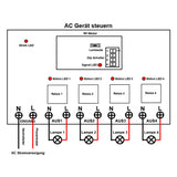 Funk Lichtschalter Empfänger 433,92 Mhz mit 4-Kanal 10A 230V AC Ausgang – 5000m Reichweite Fernsteuerung für Außenbeleuchtung Straßenlaterne & Bauernhof Lampe