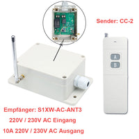 1-Kanal 10A Funk Sender Empfänger Set 230V AC – 5000M Fernbedienung Reichweite für AC-Geräten