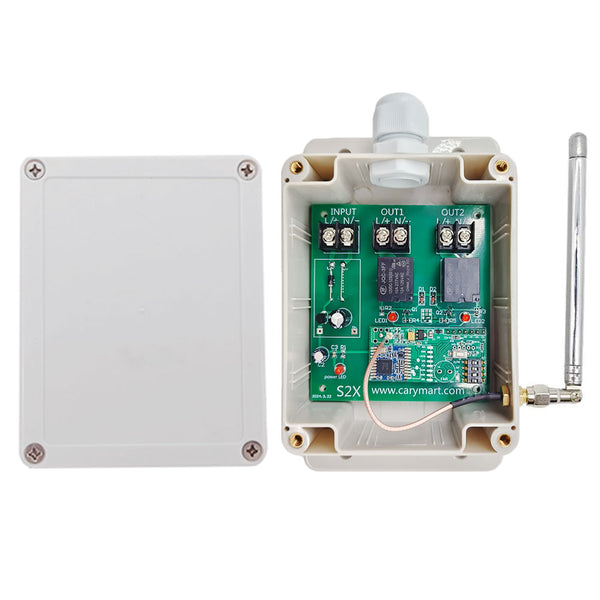 2-Kanal Funkempfänger 9V/12V/24V DC 10A – 5000m Arbeitsbereich mit Fernbedienung und Rückkopplung für LED