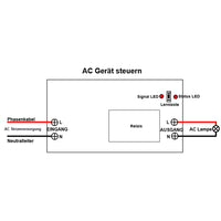 Funkfernbedienung Empfänger mit Hochleistung AC 85~240V Eingang Ausgang (Modell 0020030)