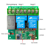 2-Kanal 30A 230V Potentialfreier Fern Funkschalter mit 5000m Reichweite und Rückmeldung