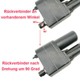 Option 90°-Drehung für Front- und Rücksteckverbinder des Linearantriebs C (Modell 0044114)