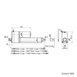 1000MM A2 Linearantrieb-Steuerungssatz mit Schieberegler & externem Potentiometer
