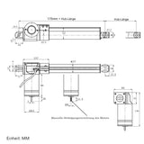 Manuelle Betätigungsvorrichtung für Industrie Linearantrieb B (Modell 0044131)