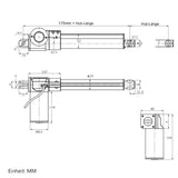 12V 24V 600kg 6000N Industrie Elektrischer Linearaktuator B Eins Steuert Vier Synchronsteuerungsset (Modell 0043052)