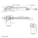 12V 24V 600kg 6000N Industrie Elektrischer Linearaktuator B Eins Steuert Zwei Synchronsteuerungsset (Modell 0043051)