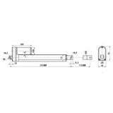 Teleskop Linearantrieb 2000N / Hochleistungs Elektrozylinder 100mm Hub