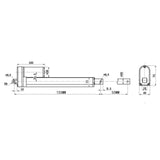 Teleskop Linearantrieb 2000N / Hochleistungs Elektrozylinder 50mm Hub