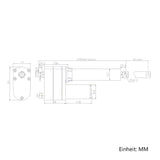 Zwei 5000N 700MM-1000MM Hub Schwerlast Linearantrieb Synchronisieren Steuerung