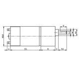 37mm 12V  550 Typ Hochbelastet Großdrehmoment Getriebekasten DC Motor (Modell 0041001)