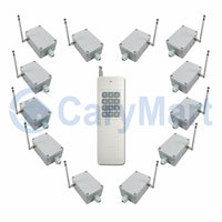 Eine-Steuerung-Zwölf AC 30A Hochleistungs RF-Relaisschalter mit einem 12Kanal Sender und 12 Einkanal Empfängern (Modell 0020366)