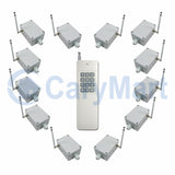 Eine-Steuerung-Zwölf AC 30A Hochleistungs RF-Relaisschalter mit einem 12Kanal Sender und 12 Einkanal Empfängern (Modell 0020366)