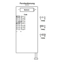 2-Taste Universalfernbedienung / Funktaste / Funksender mit 500M mit Oben Unter / Up Down Stopp Keysyms für Motoransteue (Modell 0021050)