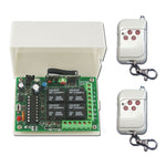 4 Relais 9V 12V 24V Funk-Sender- / Empfänger-Set mit Memory Funktion - Funk Fernsteuerung 3 Arbeitsm (Modell 0020283)